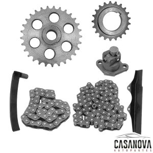 Kit de Distribución para MAZDA 323 1.3 y 1.5 E3-E5 marca OSK Japón OEM N204B/ E301-12-425/ 0370-11-321B/ 0324-12-401/ E301-14-151/ E301-12-500/ E301-12-610/ E301-12-660