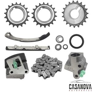 Kit de Distribución para NISSAN Frontier 2.4L KA24DE 16 válvulas marca OSK Japón OEM N125X/ 14028-2D00A/ 13028-9E010/ 13091-9E000/ 13085-1E401/ 13070-53F16/ 13024-9E000/ 13021-40F01/ 13016-9E000