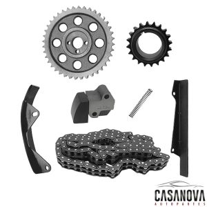 Kit de Distribución para NISSAN Pickup y Pathfinder 2.4 Z24 8 válvulas marca OSK Japón OEM N109E / 13028-27G00/ 13070-21002/ 13091-10W00/ 13085-85G00/ 13024-03G00/ 13021-03G00